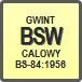 Piktogram - Norma gwintu: BSW - Gwint calowy Whitwortha BS-84:1956